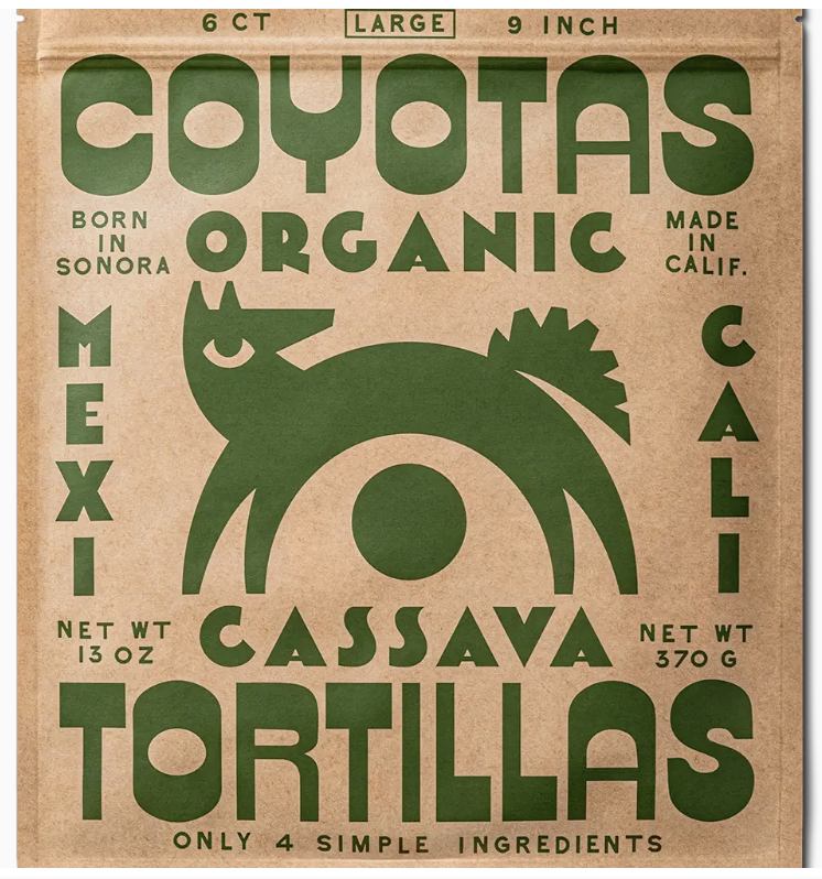 Coyotas - Organic Cassava Tortillas LARGE (9")