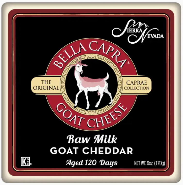 Sierra Nevada - Bella Capra Raw Aged Goat Cheddar 6oz squares