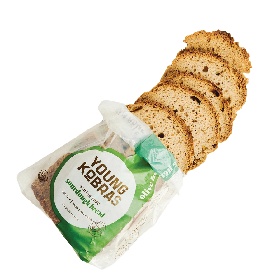 Young Kobras - Olive Herb Gluten-Free Sourdough Bread - Frozen