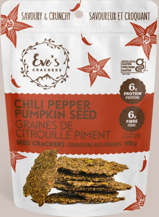 Eve's Crackers - Chili Pepper Pumpkin Seed Cracker - 5 oz