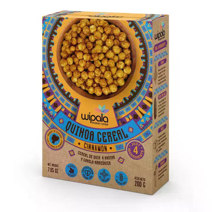 Wipala Whole Vegan Cereal with Panela - Cinnamon