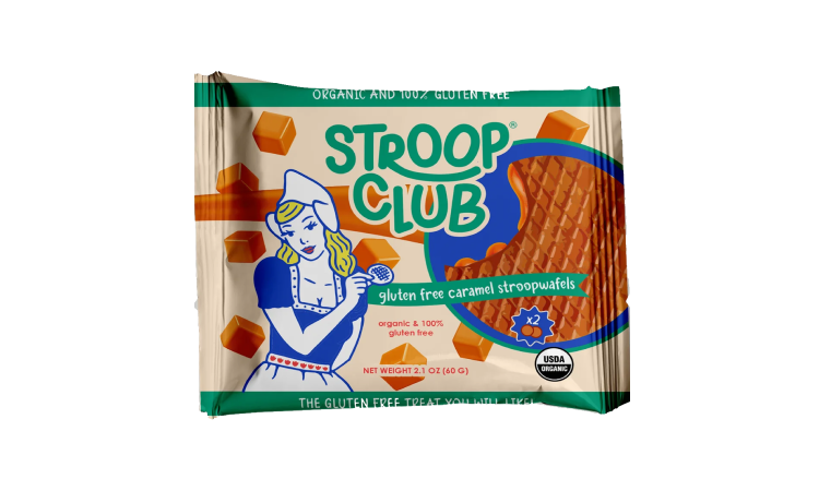 Stroop Club - Gluten Free Caramel Organic & Plant-Based Stroopwafel - 2 pack