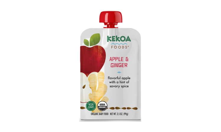 Kekoa Foods - Organic Apple & Ginger Vegetarian Baby Food Purée - 3.5 oz