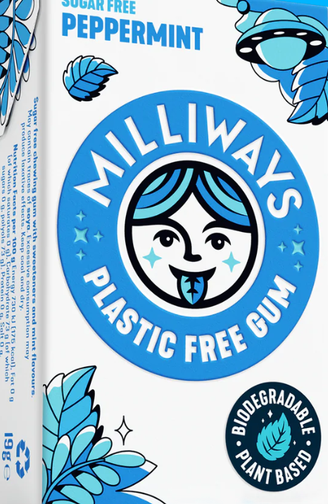 Milliways - Peppermint Plastic Free Gum - 20 g