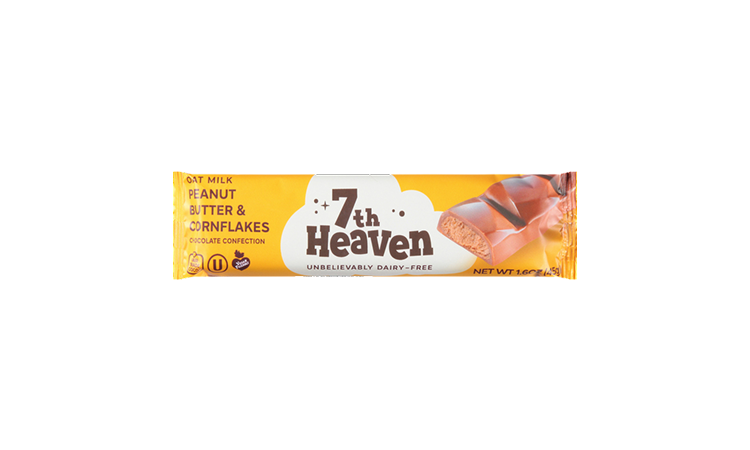 7th Heaven Chocolate - Vegan Oat Milk Chocolate Bar - PB & Cornflakes 1.6 oz