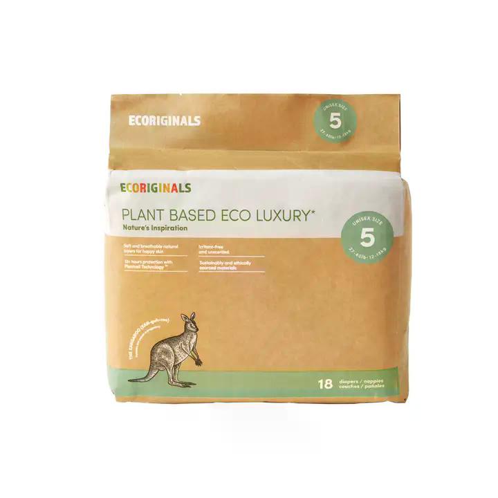 Plant based USA Cotton Eco Diaper Size 5 27-40 lbs