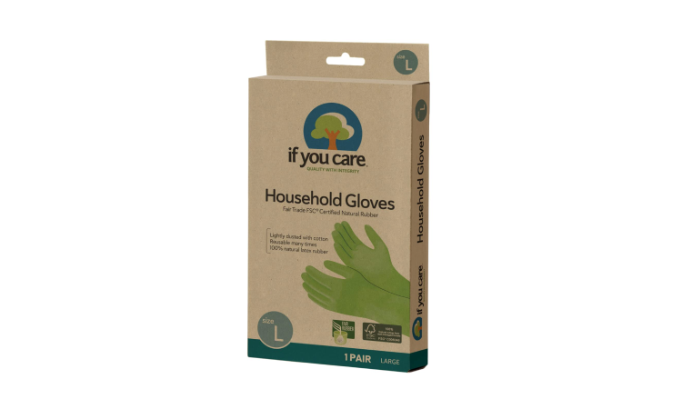 If You Care - Fsc Certified Fair Trade Latex Household Gloves - Large