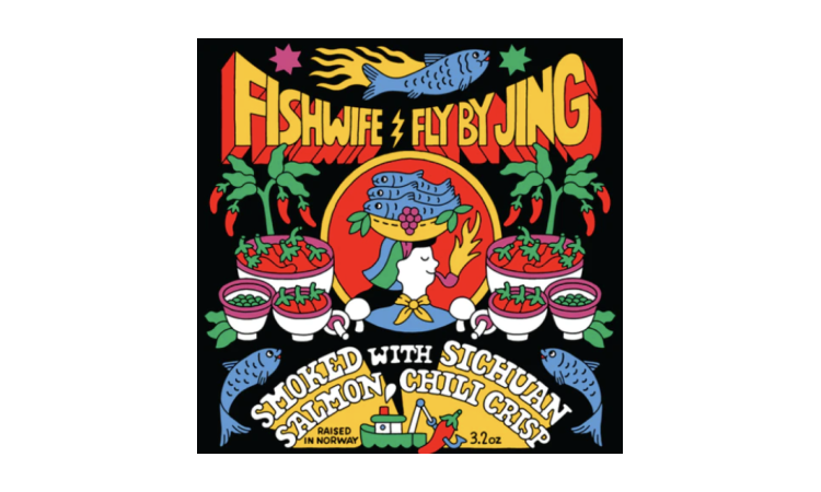 Fishwife Tinned Seafood Co. - Smoked Salmon with Fly By Jing Sichuan Chili Crisp - 3.2 oz