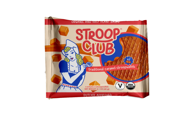Stroop Club - Traditional Vegan Caramel Organic & Plant-Based Stroopwafel - 2 pack