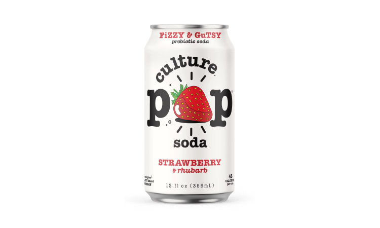 Culture Pop - Strawberry Rhubarb Probiotic Soda - 12 oz