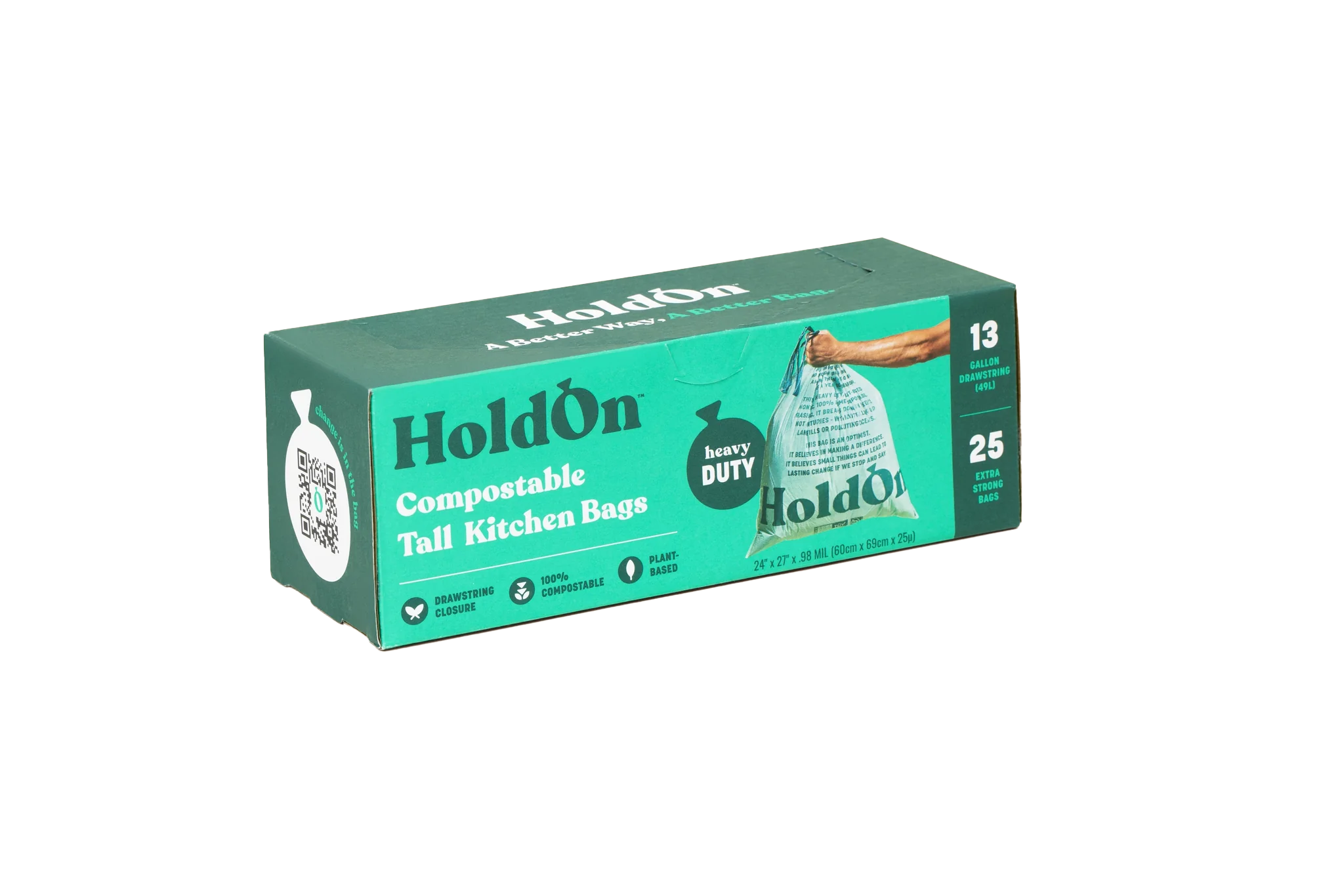 HoldOn - Compostable Garbage Bags - 13 gal