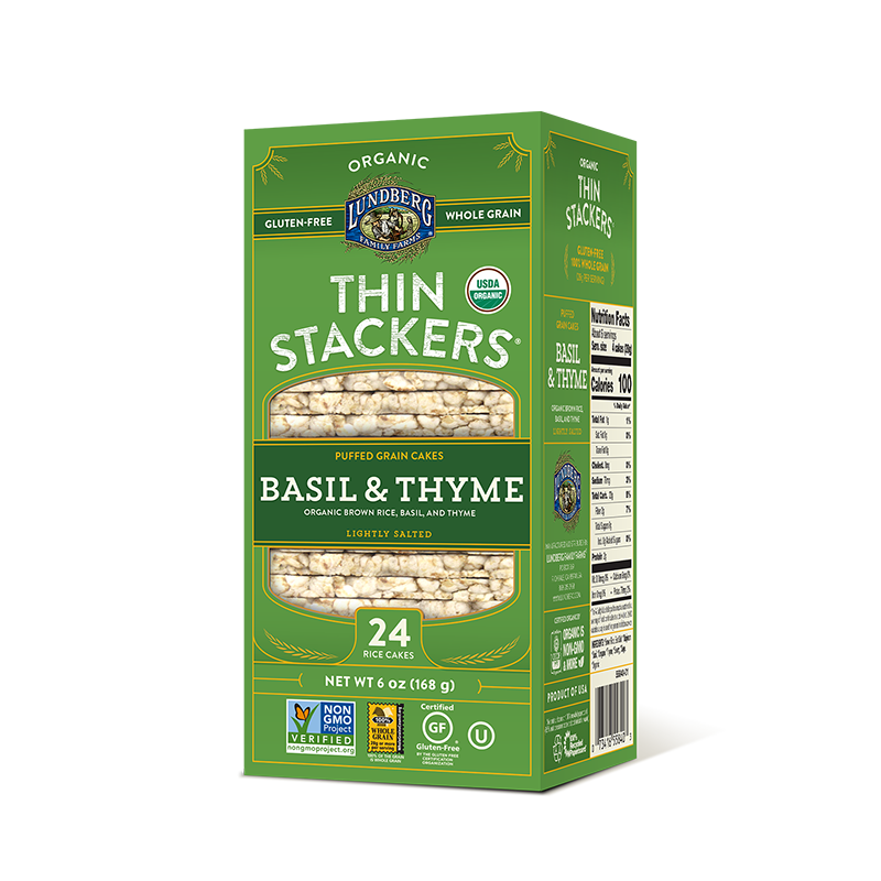 Lundberg Basil & Thyme Thin Rice Cakes