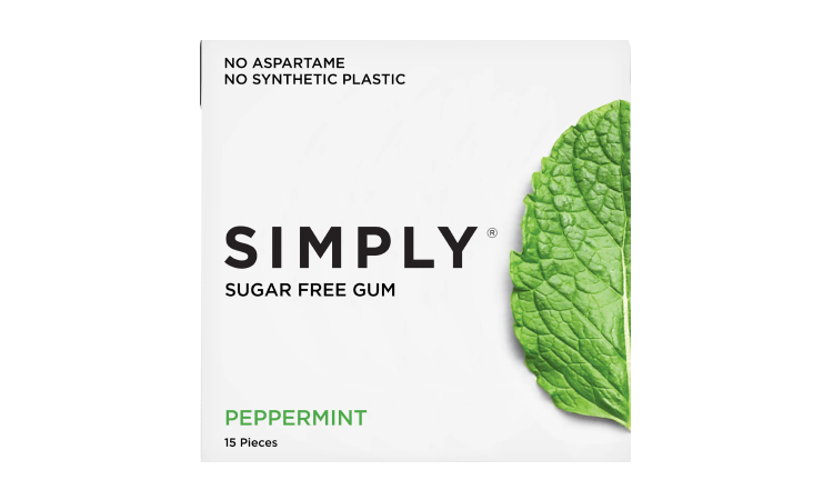 Simply Gum - Peppermint Natural Chewing Gum - 1.15 oz