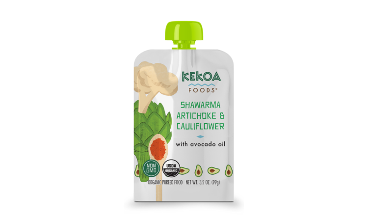 Kekoa Foods - Organic Shawarma, Artichoke & Cauliflower Vegeterian Baby Food Purée - 3.5 oz