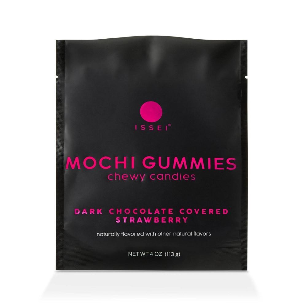 Issei Mochi Gummies Chocolate Covered Strawberry Chewy Candy - 4oz (red pack)