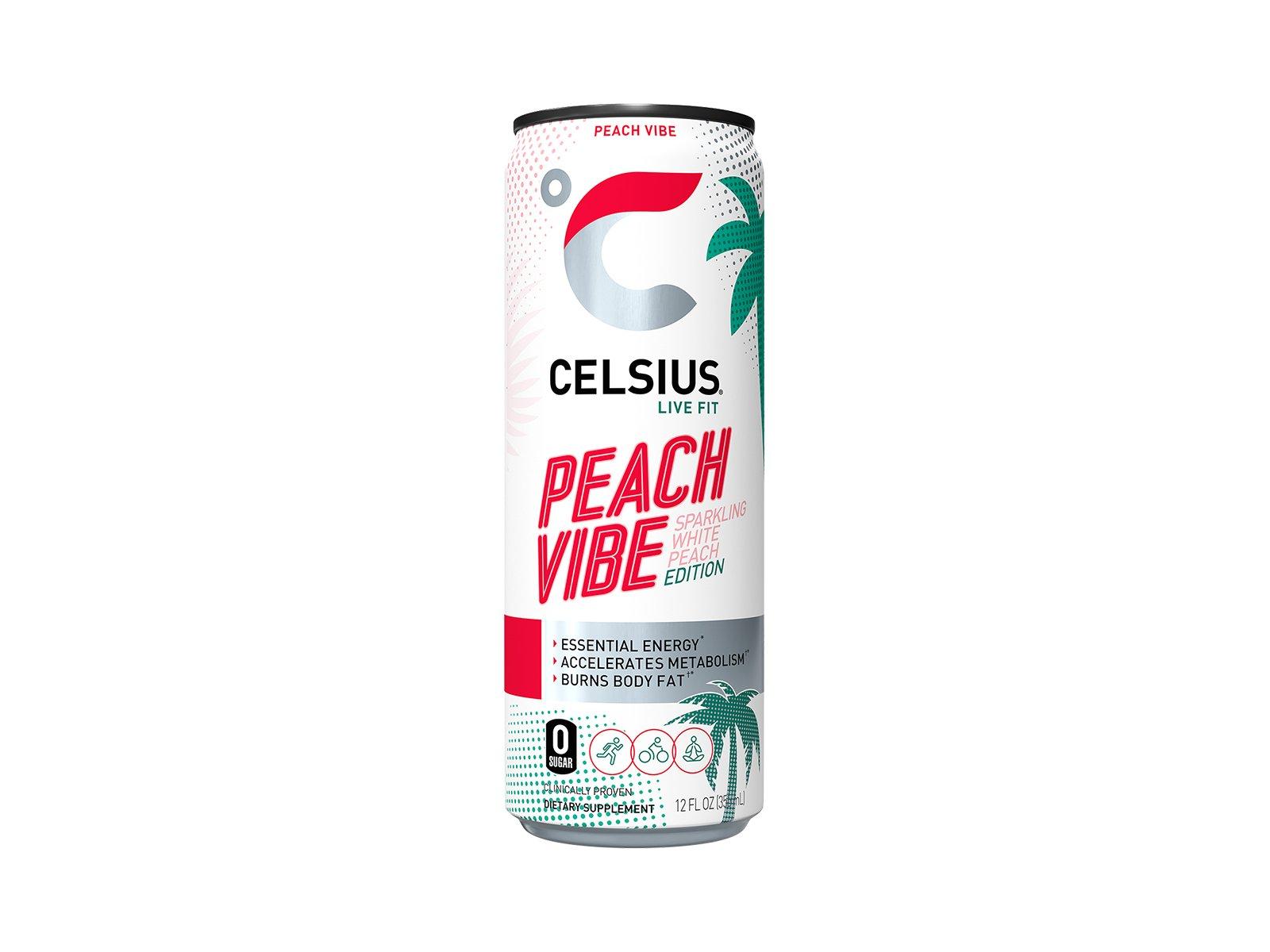 Celsius Sparkling Peach Vibe  - 12oz Can