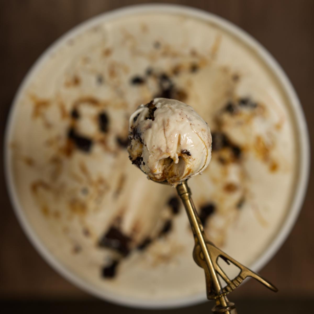 Smashed Snickers ice cream