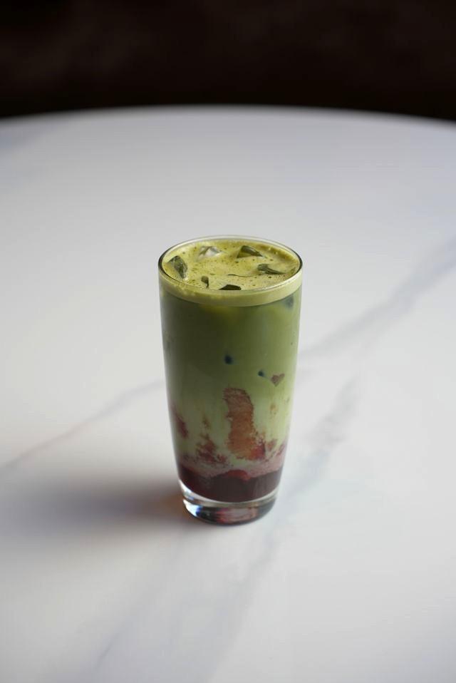 Iced Strawberry Matcha Latte