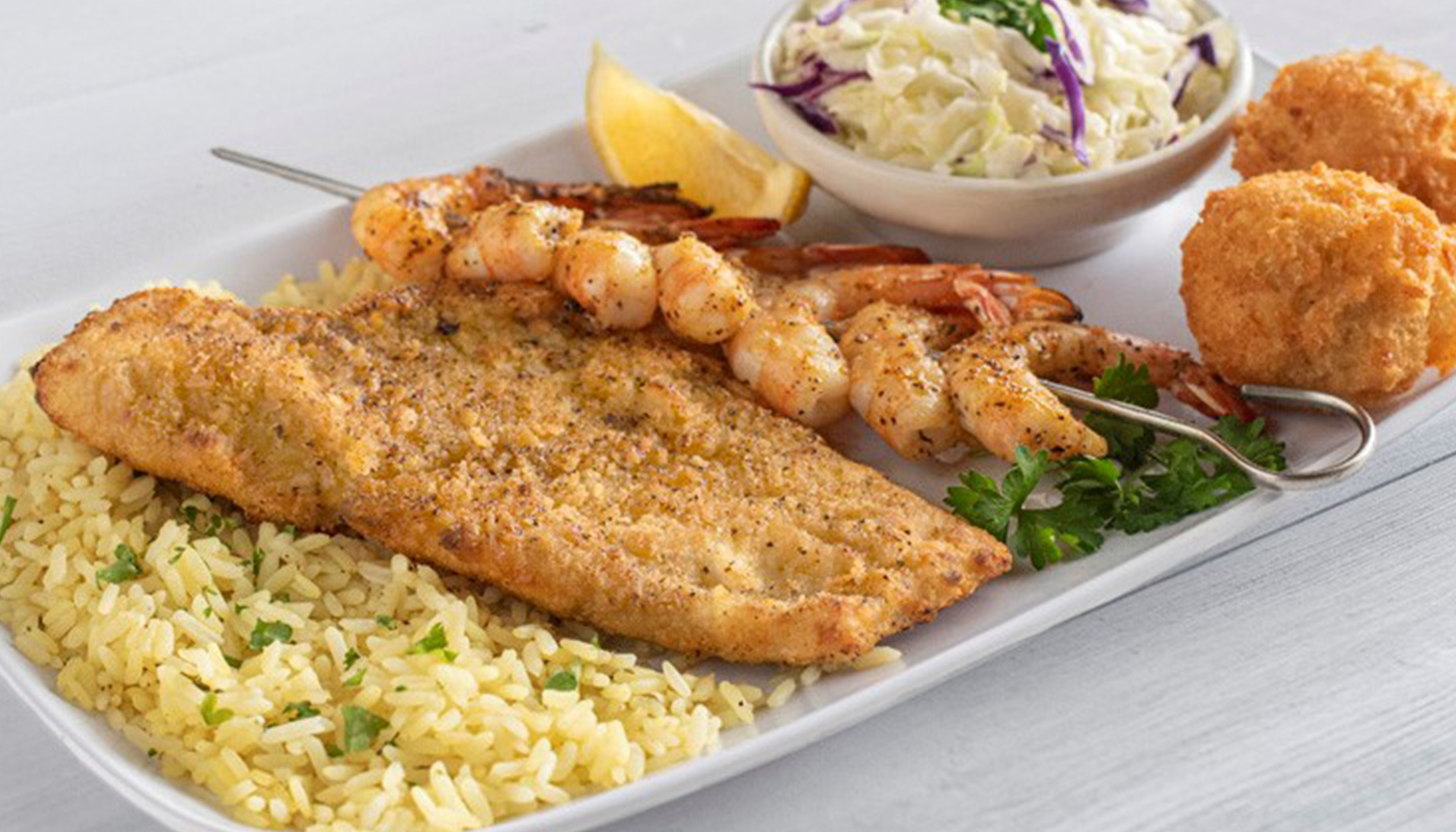 Lemon Pepper Fish & Grilled Shrimp