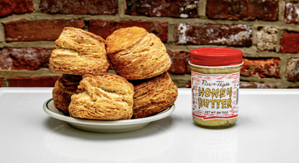 6 Biscuits with Honey Butter Jar