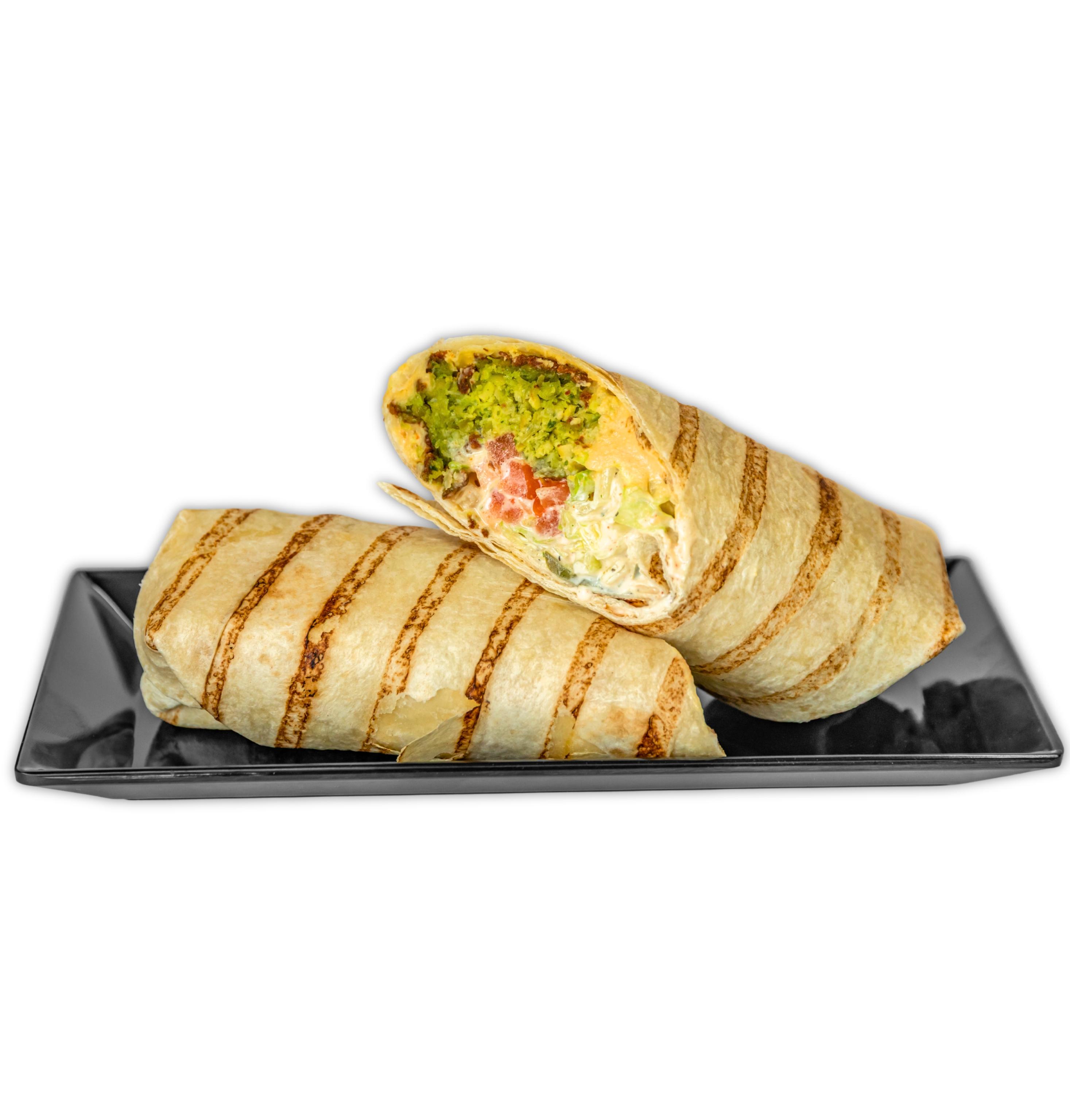 L: Falafel & Hummus Wrap