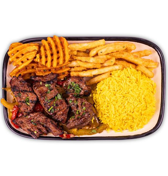 Steak Tips Peppers & Onions Dinner