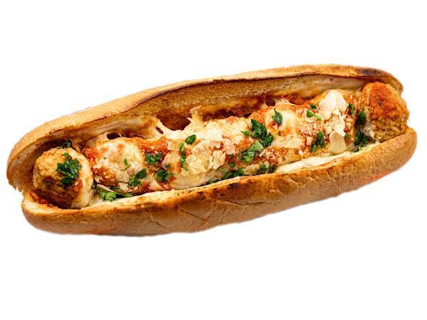 L: Meatball Parm Sub