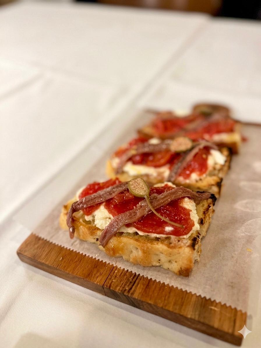 Brushetta di Alici del Cantabrico