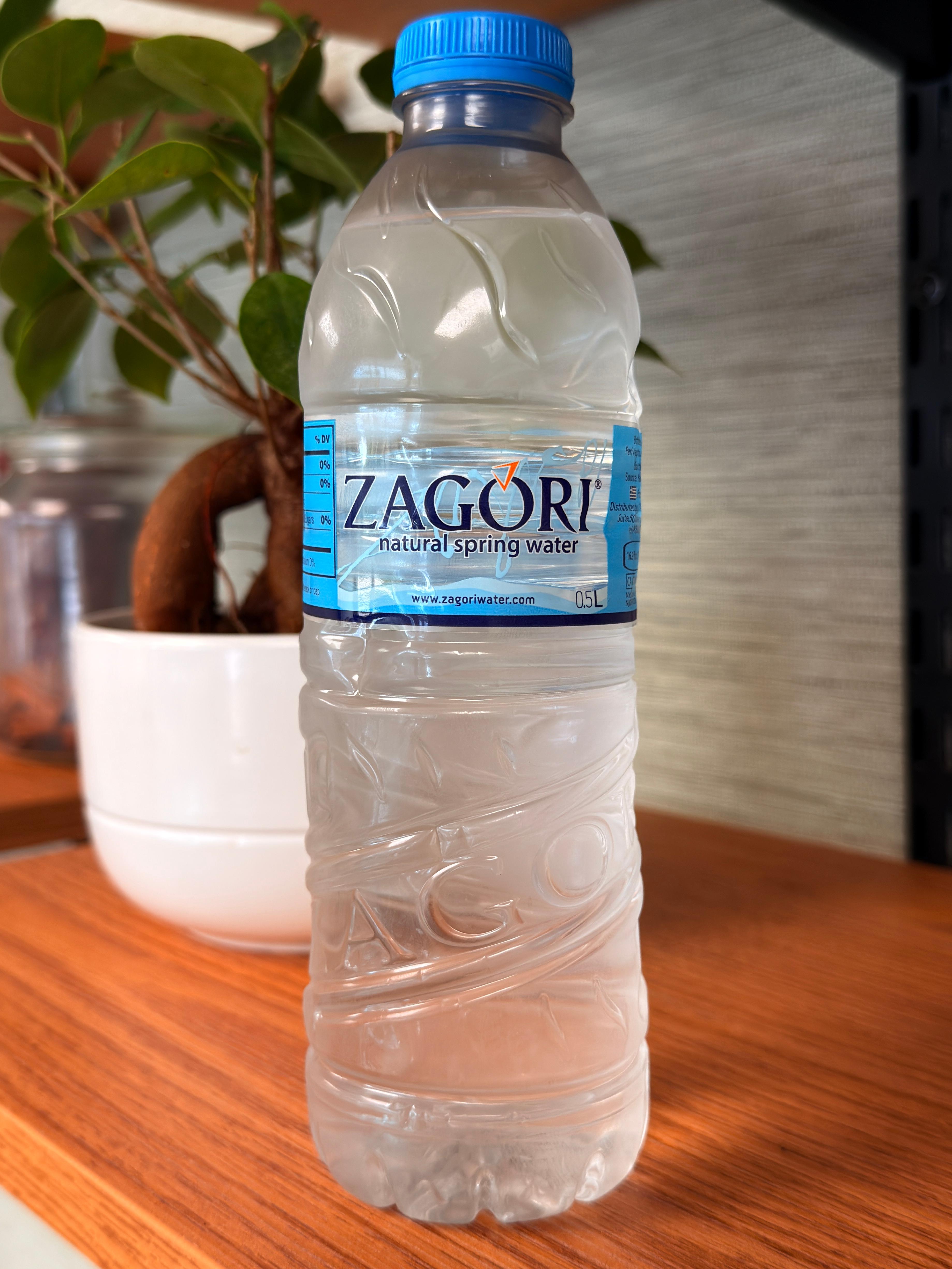 Zagori Still Water - Plastic at Fil Fil Mediterranean in Homer Glen, IL.