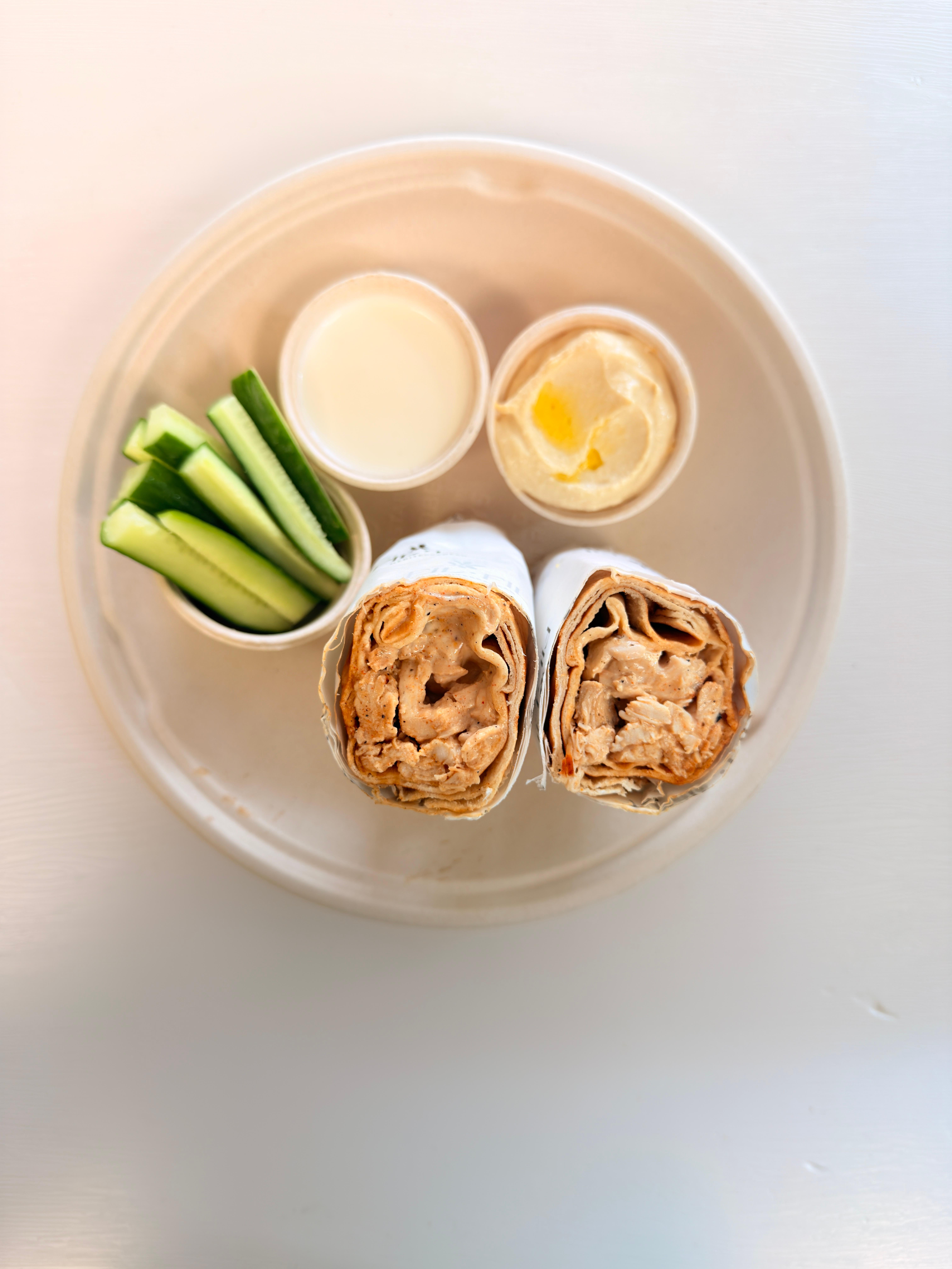 Lil' Fil Chicken Wrap at Fil Fil Mediterranean in Homer Glen, IL.