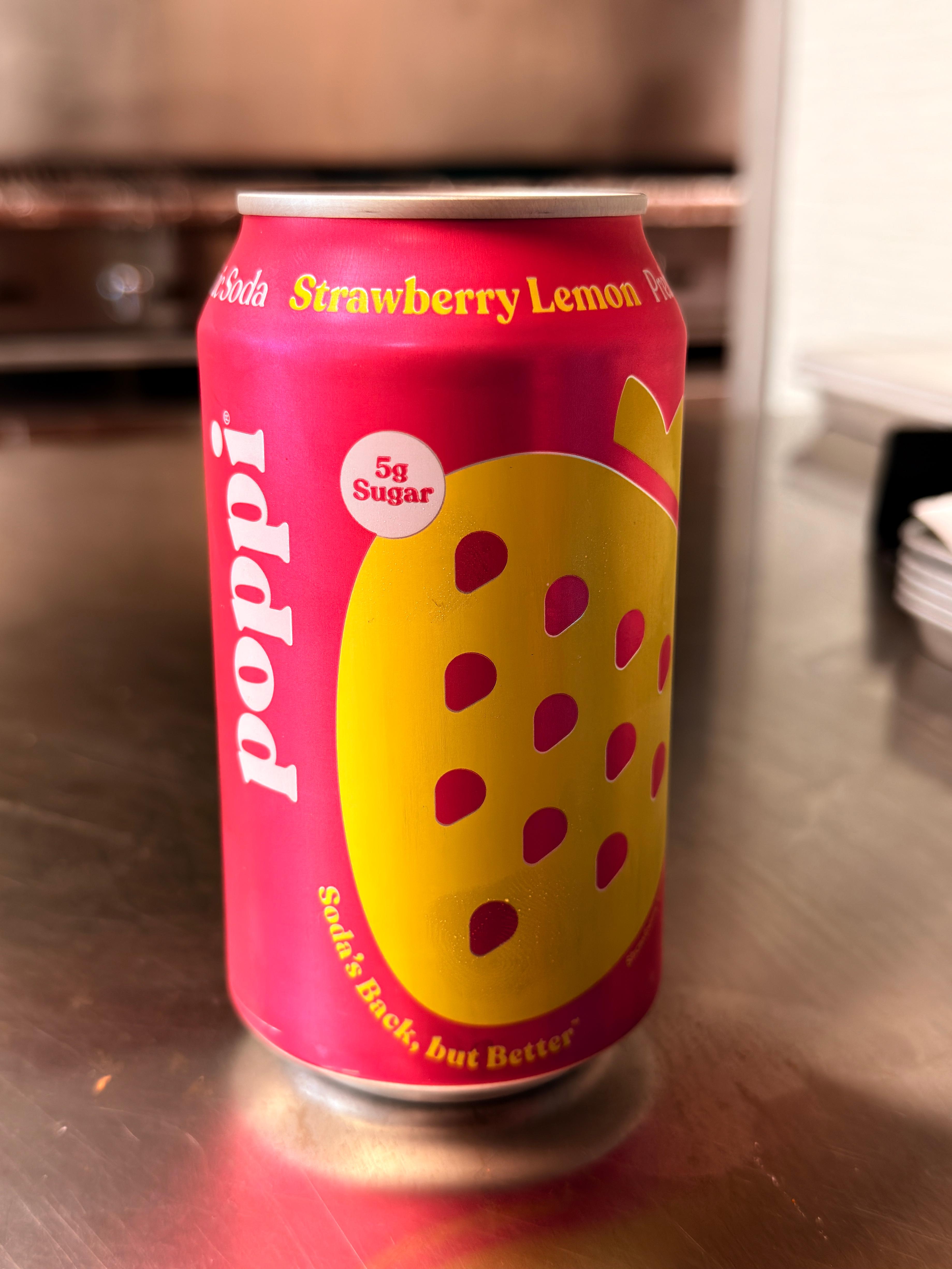 Poppi - Strawberry Lemon at Fil Fil Mediterranean in Homer Glen, IL.