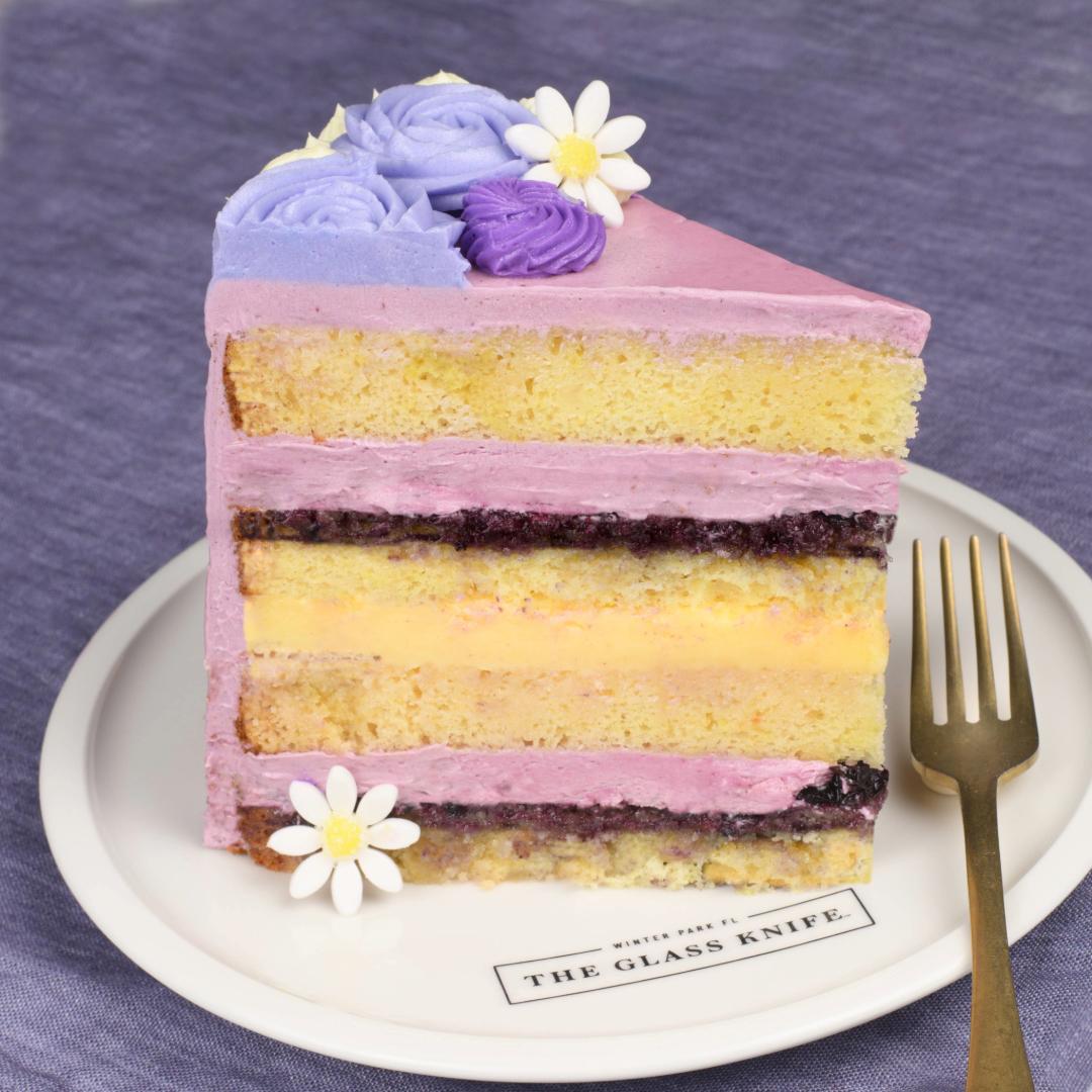 Lemon Lavender Blueberry Slice