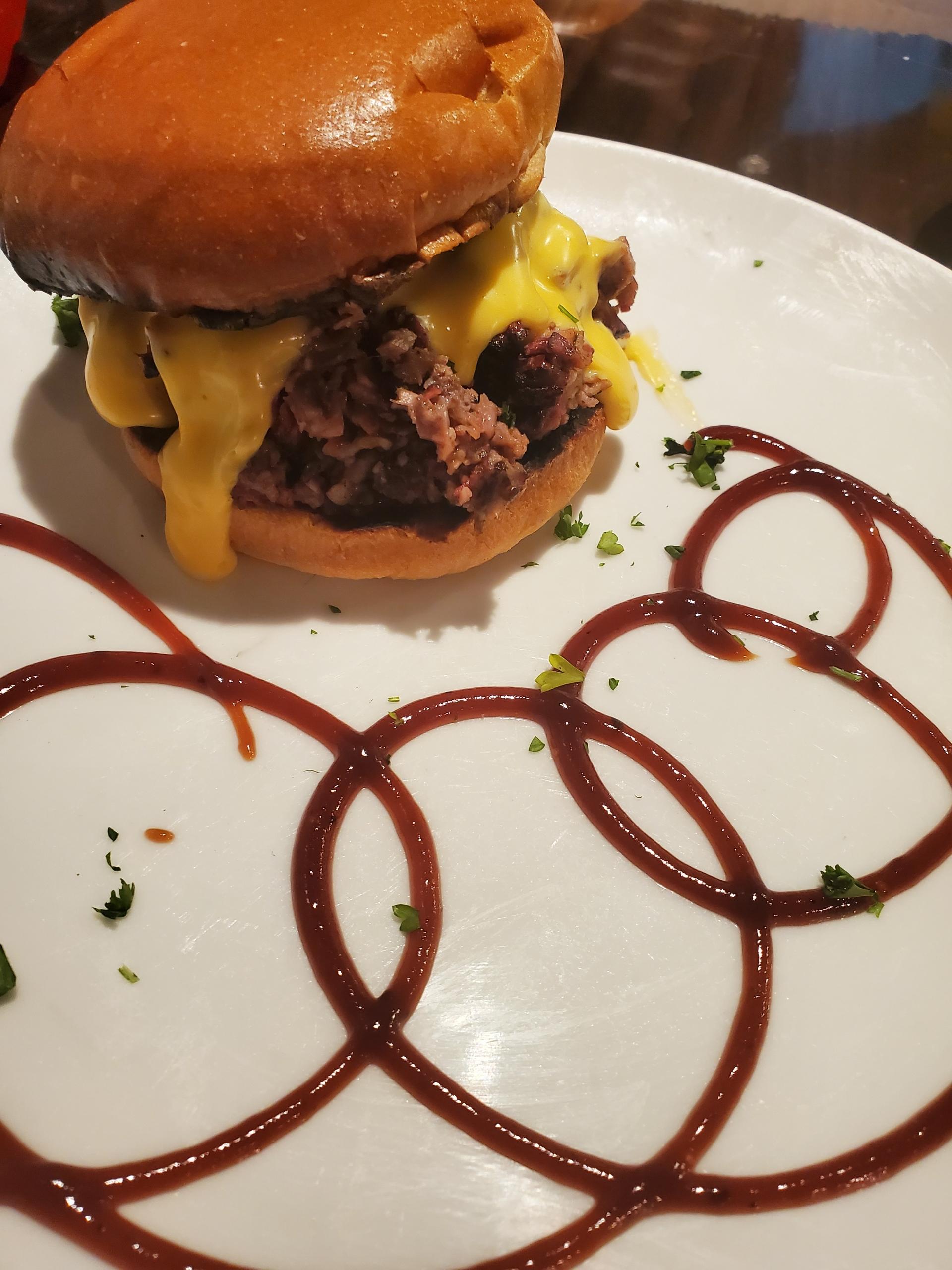 Cheesy Brisket Sandwich