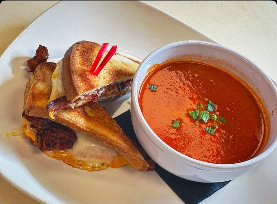 Cup Soup or Side Salad with Grilled Cheese