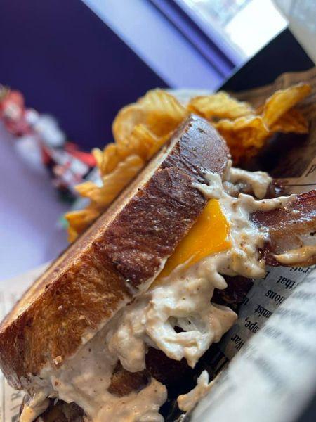 Crab Dip Grilled Cheese