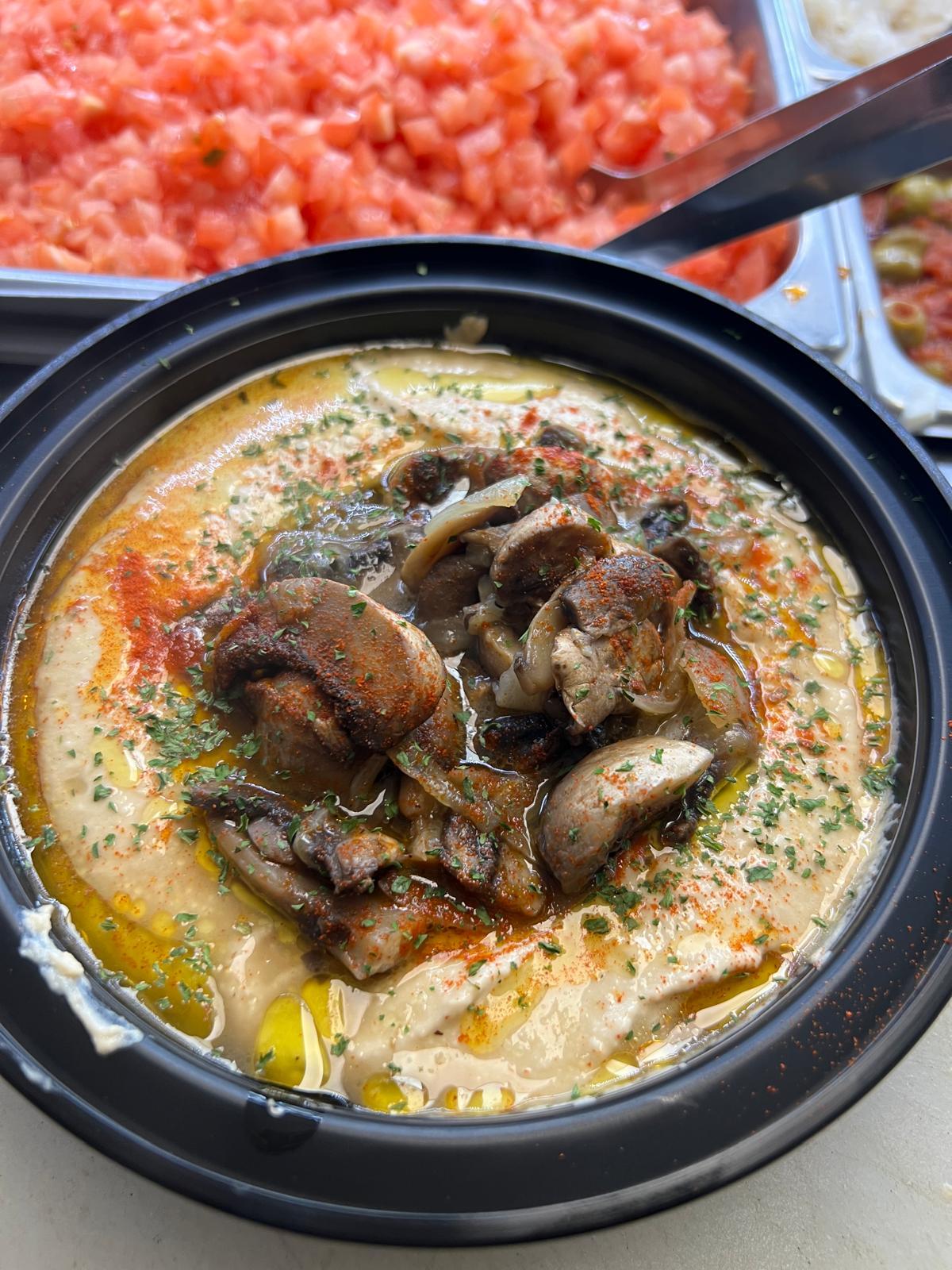 Hummus Mushroom Plate