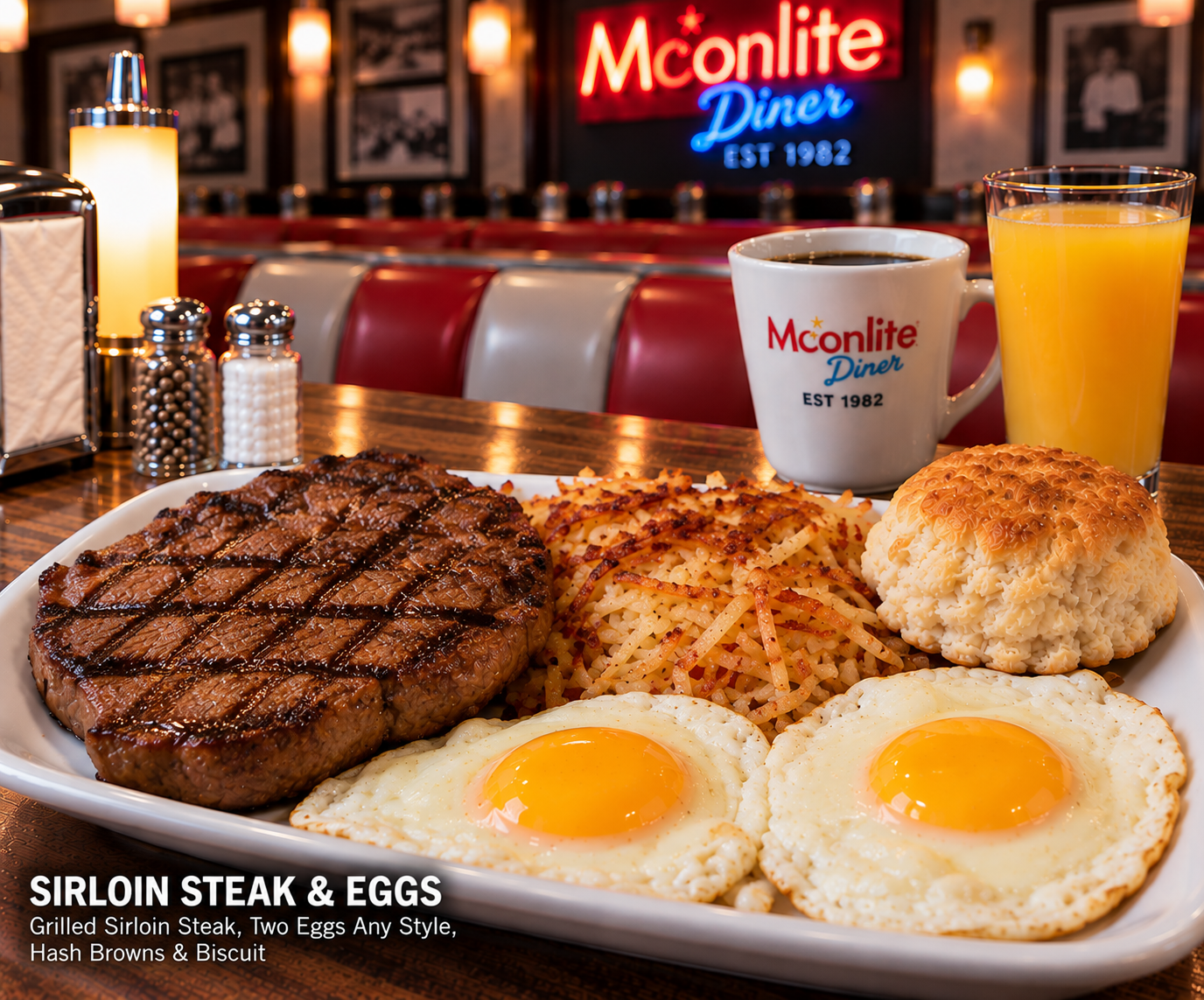 Sirloin Steak & Eggs