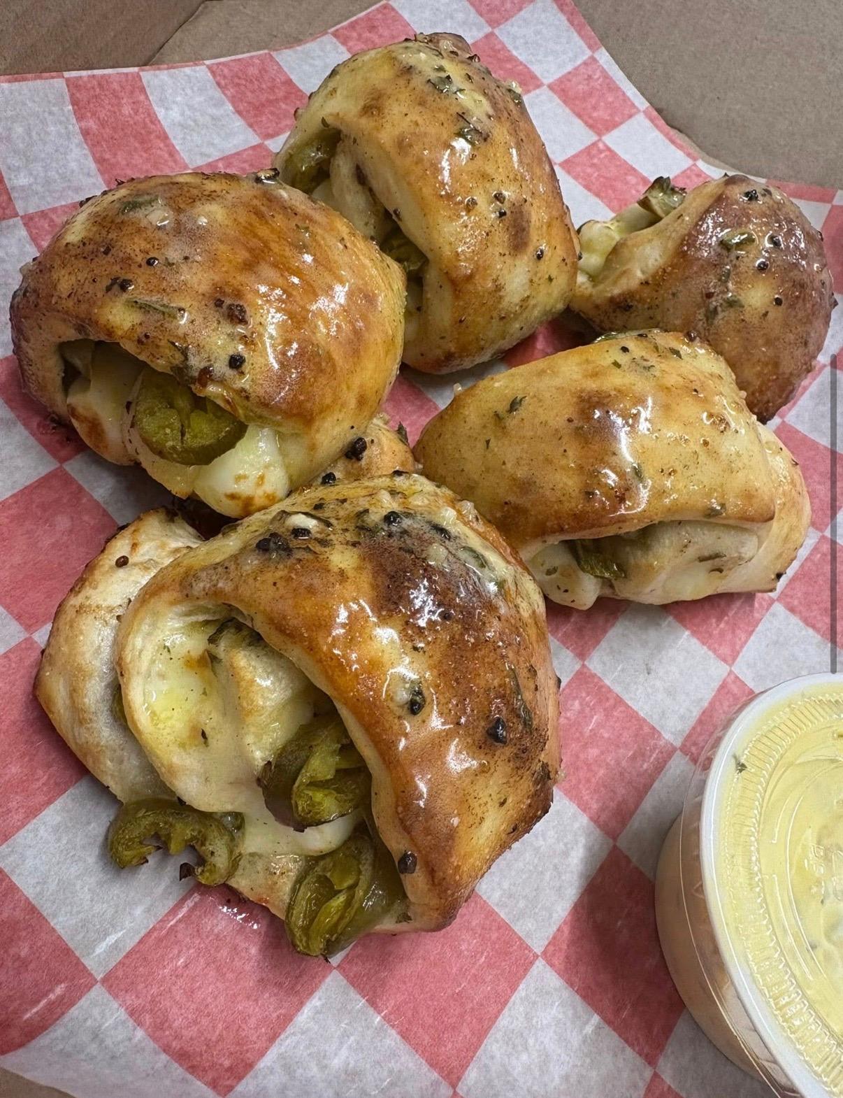 Jalapeno bombs (5) w/ one dipping sauce