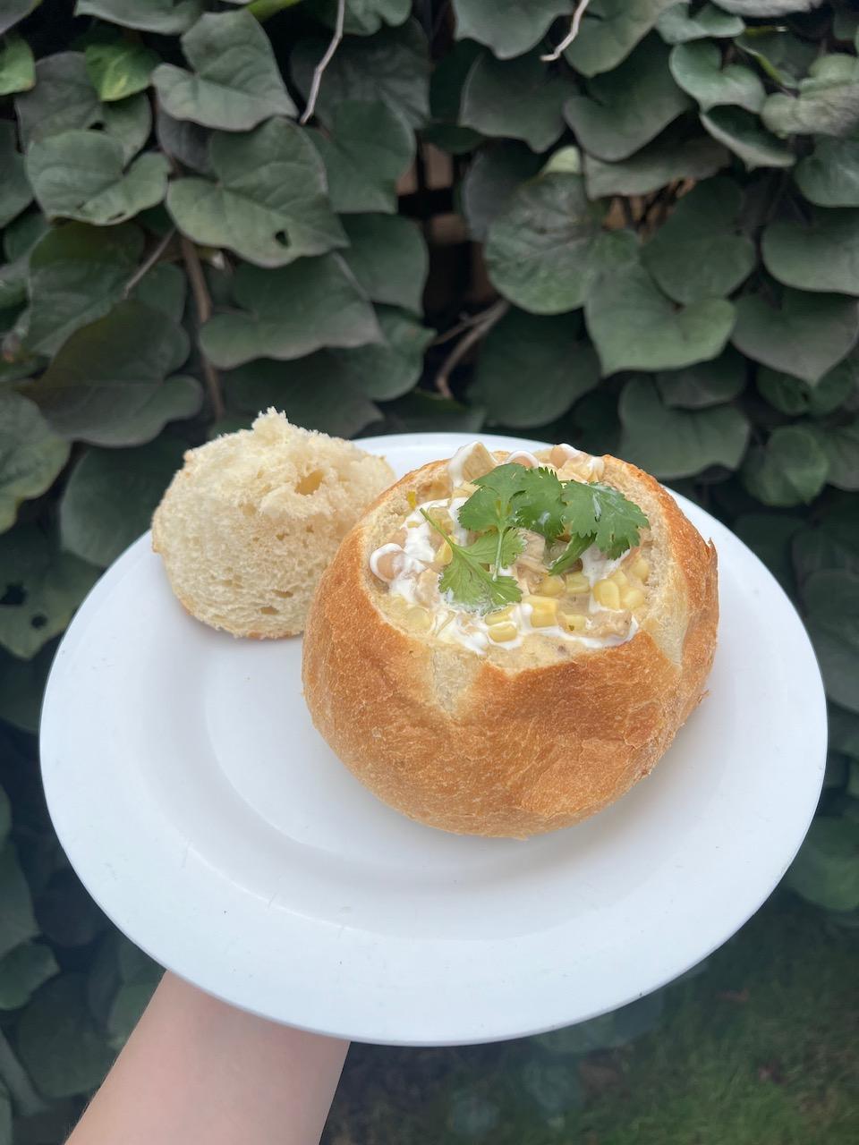 **Chicken Chilli Bread Bowl