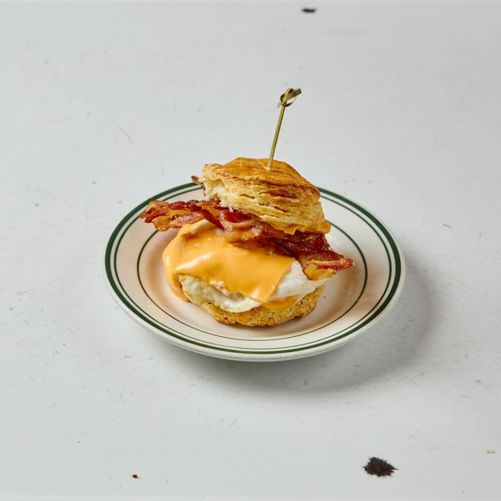 Egg & Cheese + Bacon Biscuit "Banjo"