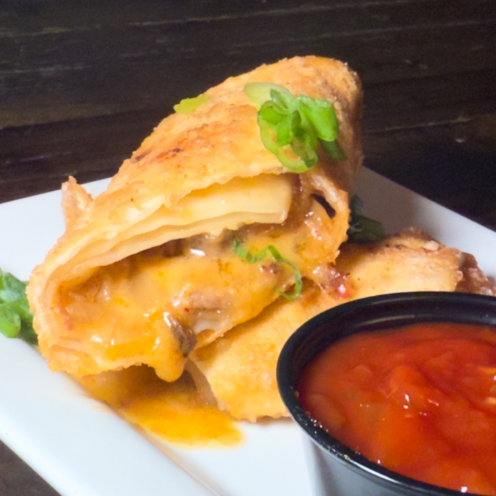 Smoked Brisket Cheesesteak Egg Rolls
