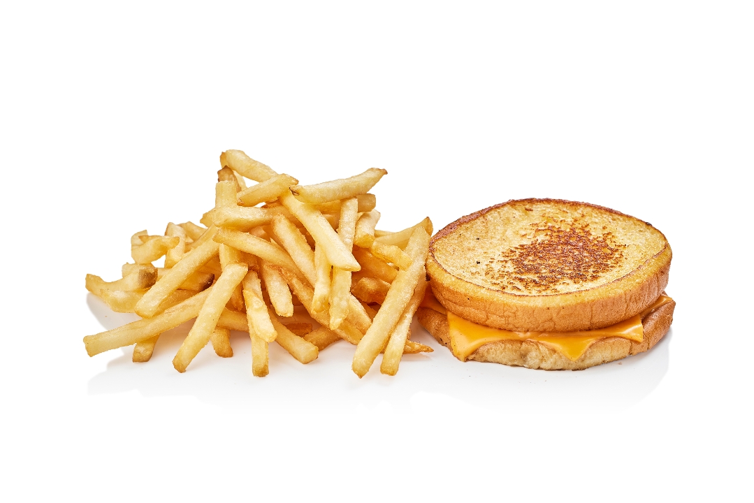 GRILLED CHEESE SANDWICH CON PAPAS FRITAS