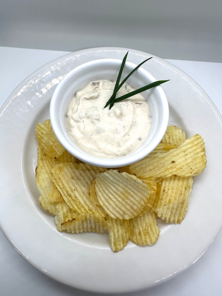 A visualization of the menu item "French Onion Dip"