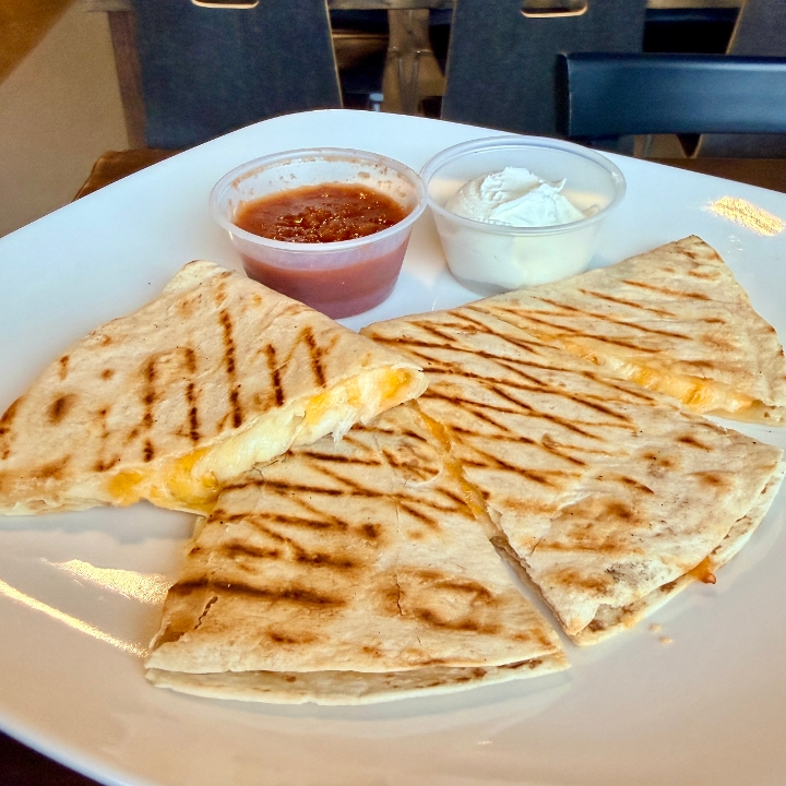 A visualization of the menu item "Cheese Dilla"