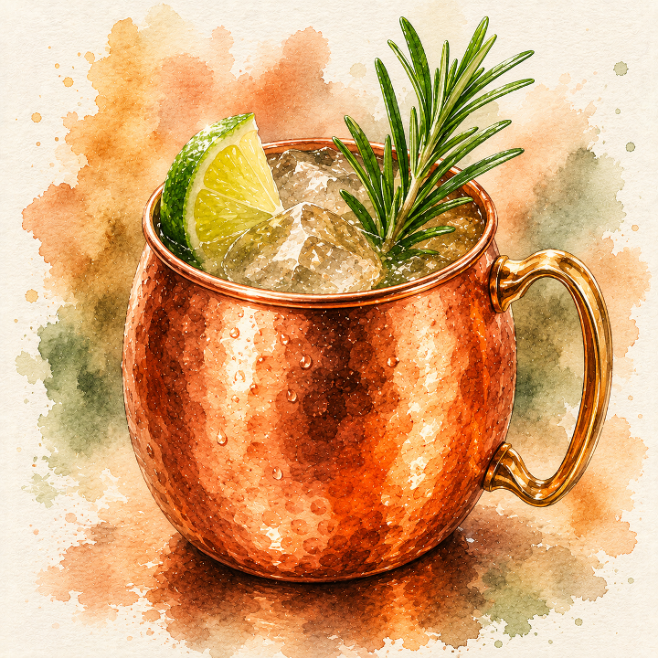 Rosemary Moscow Mule presentation