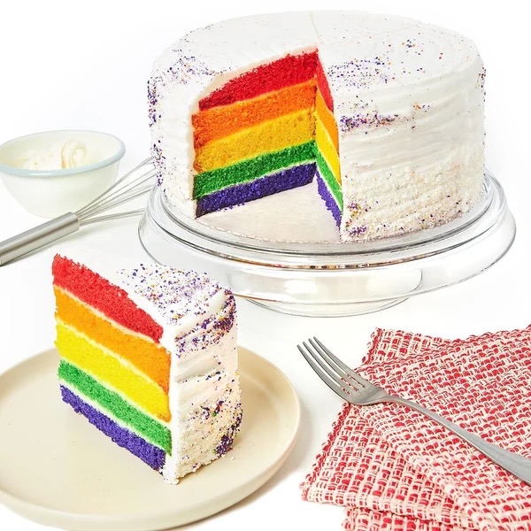 Rainbow Cake Slice