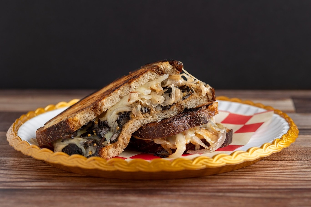 Mushroom Rueben On Rye