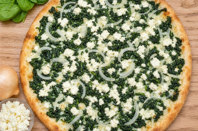 Medium Spinach, Feta and Onion Pizza