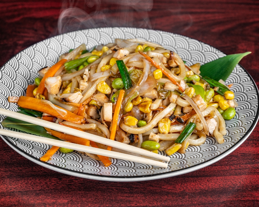 Stir-fried Chicken Udon