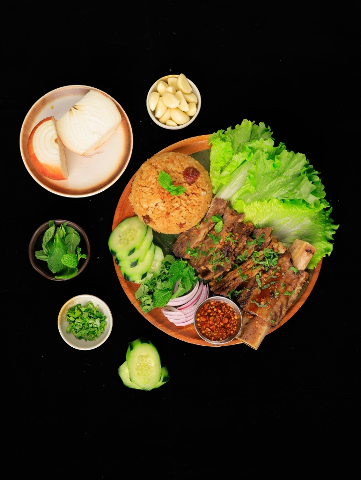 傣味Prime牛肋排手抓饭(15min wait)Signature Herbal Roasted Steak w/ Rice